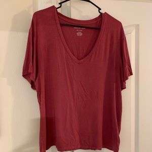 American Eagle Soft & Sexy Oversized V Neck Tee